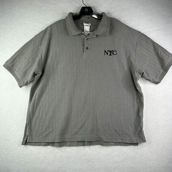 NYC World of Disney Men’s Size 2XL Gray Mickey Mouse Embroidered Polo Shirt - Picture 1 of 10